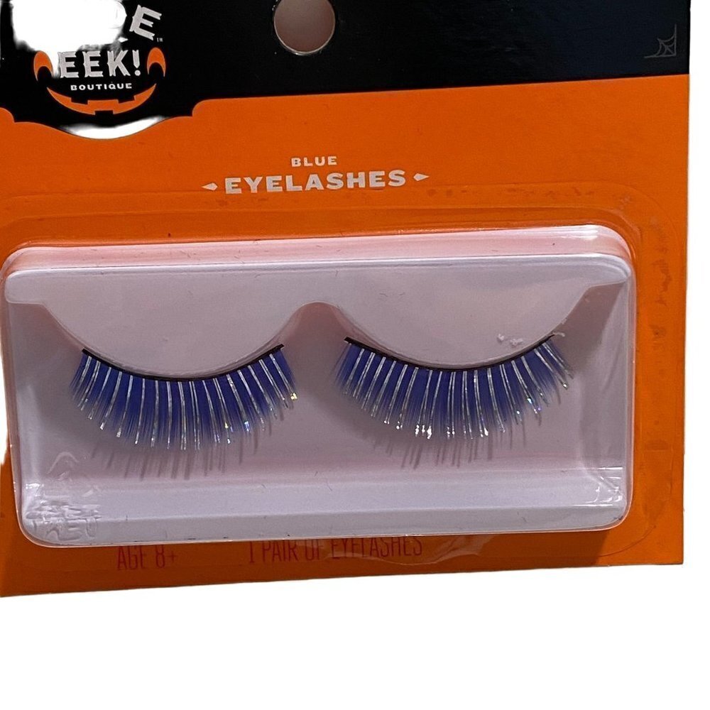 Target Hyde and Eek Halloween Blue Silver False Lashes Costume
